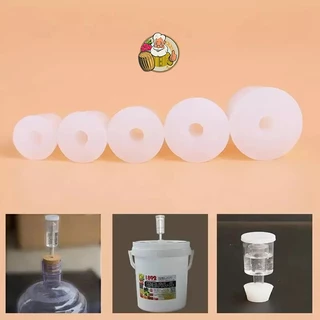 [Food Grade] จุกยางซิลิโคน เจาะรู สำหรับแอร์ล็อค Airlock Stopper (Food Grade) No. 3-11