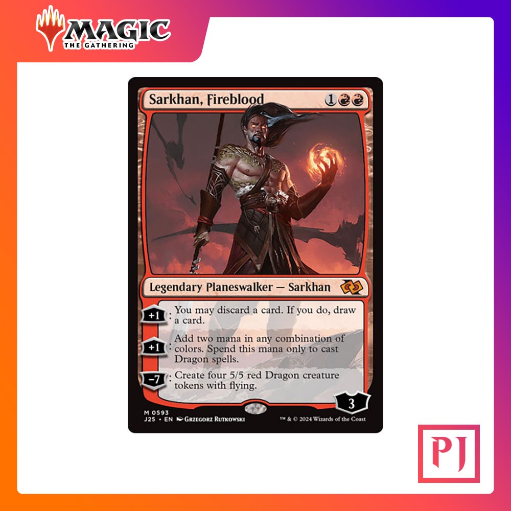 [MTG] Sarkhan, Fireblood [J25] [RED] [MYTHIC] [NORMAL] [ENG] (การ์ดเมจิค / Magic the Gathering)