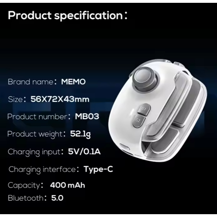 MEMO MB03 Portable Wireless Mobile Video Game Gun Controller Gamepad for iso android Phone Gaming ส่งจากไทย