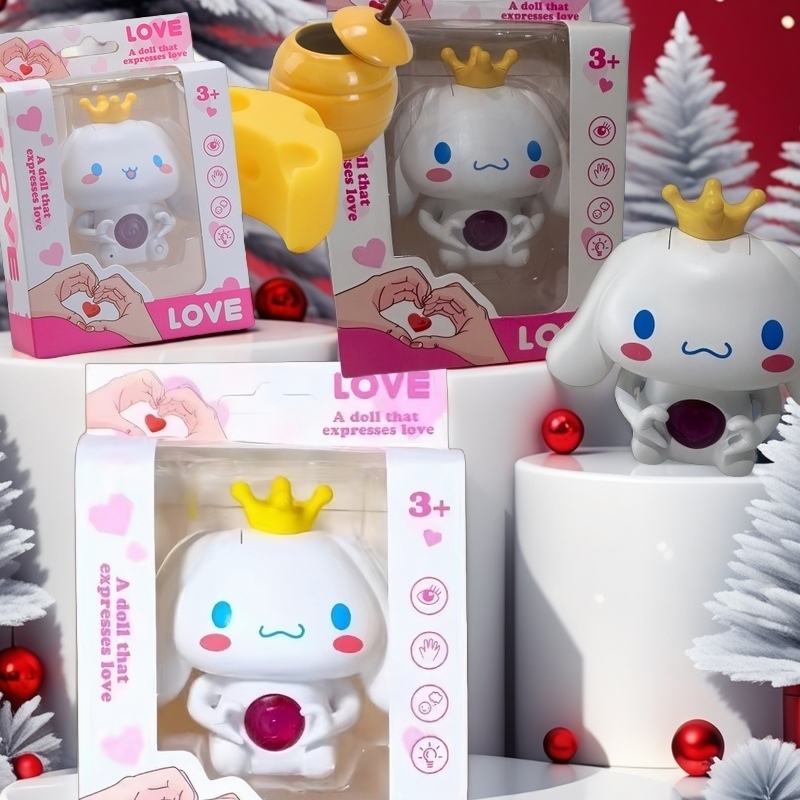 COD ตุ๊กตาพูดได้ Kuromi Cinnamoroll Melody ของขวัญคริสต์มาส วันวาเลนไทน์ Sanrio ตุ๊กตาเรืองแสง I Love You