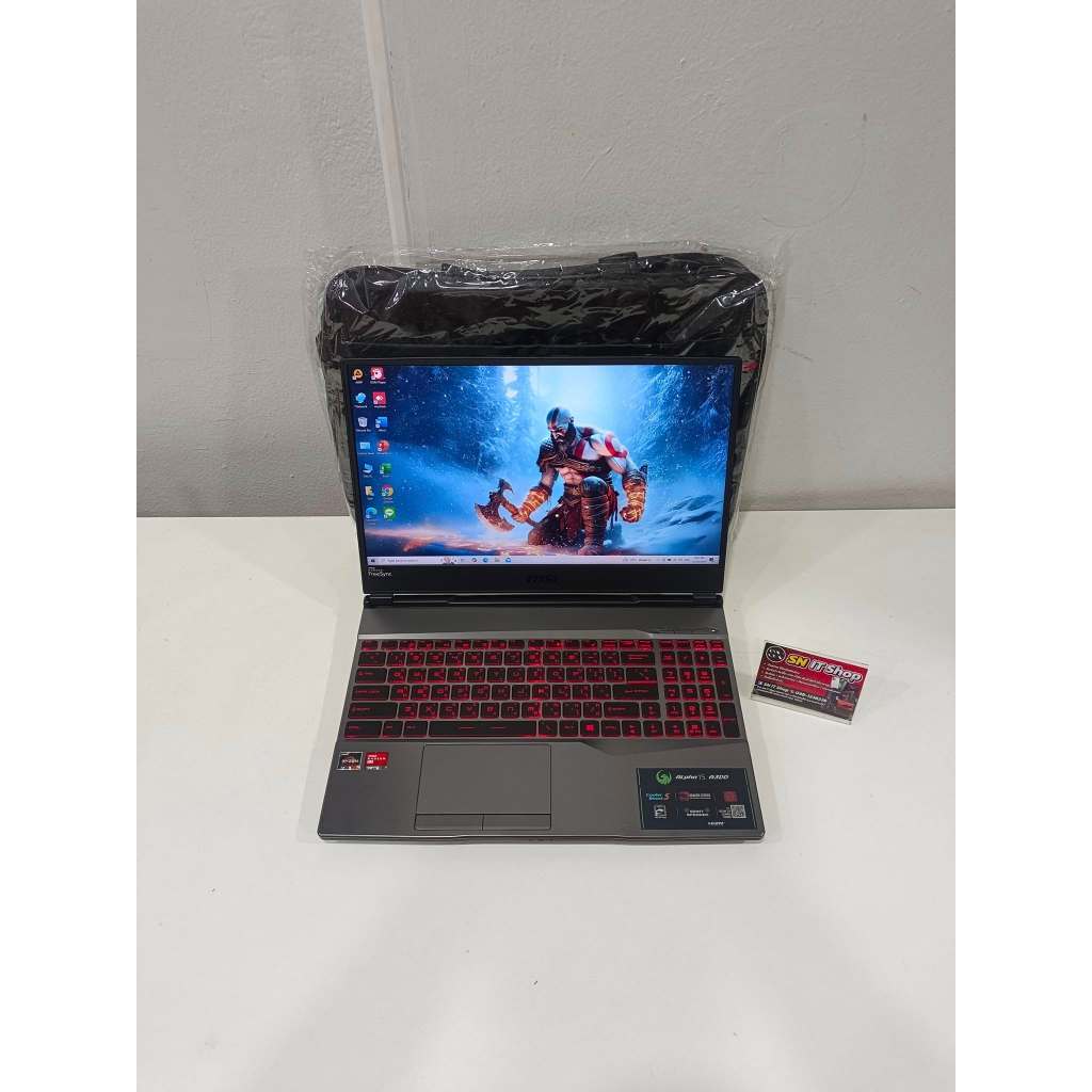 MSI Alpha 15 A3DD-014TH (มือสอง) สเปค AMD Ryzen 7 3750H RAM : 8 GB  SSD : M.2 512 GB  AMD Radeon RX 