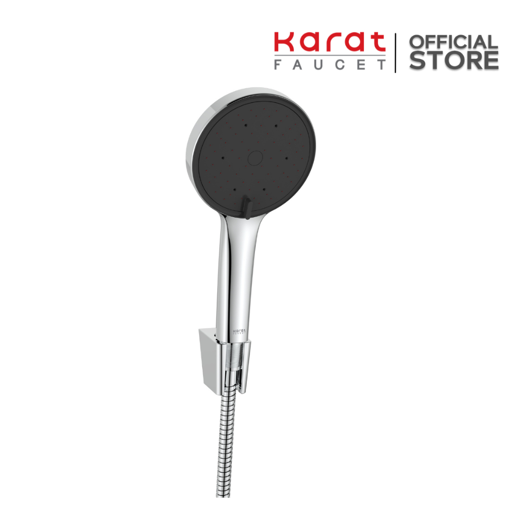 Karat Faucet ฝักบัวสายอ่อน 3 ระดับ ขนาด 12 ซม. กลไก Self Cleaning พร้อมสายสแตนเลส รุ่น KS-27-233-50