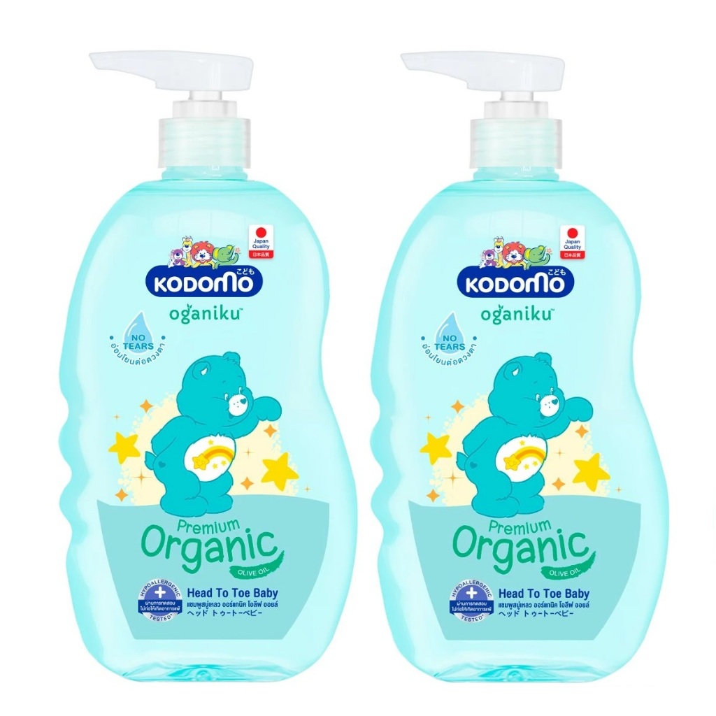 Kodomo โคโดโม แชมพูสบู่เหลว สูตรโอกานิคุ 720 มล. 2 ขวด