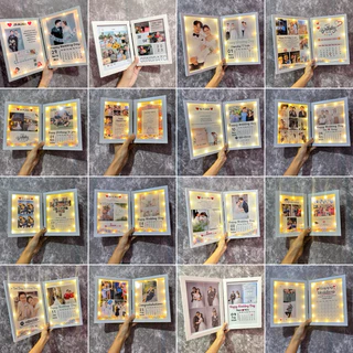 (พร้อมส่งจัดส่งถึงไวกว่าที่แจ้งในระบบ)กรอบพับ กรอบบานคู่โฟม+ไฟ กรอบรูปคู่ กรอบเขย่า กรอบบานพับโฟม มีไฟ 4x6/5x7/6x8/A4🎁