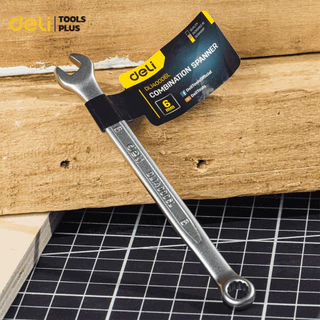 Deli ประแจปากตาย ประแจแหวนข้าง ประแจขนาด 6 - 20mm คันน็อต คลายสกรู อุปกรณ์ช่าง Combination Spanner