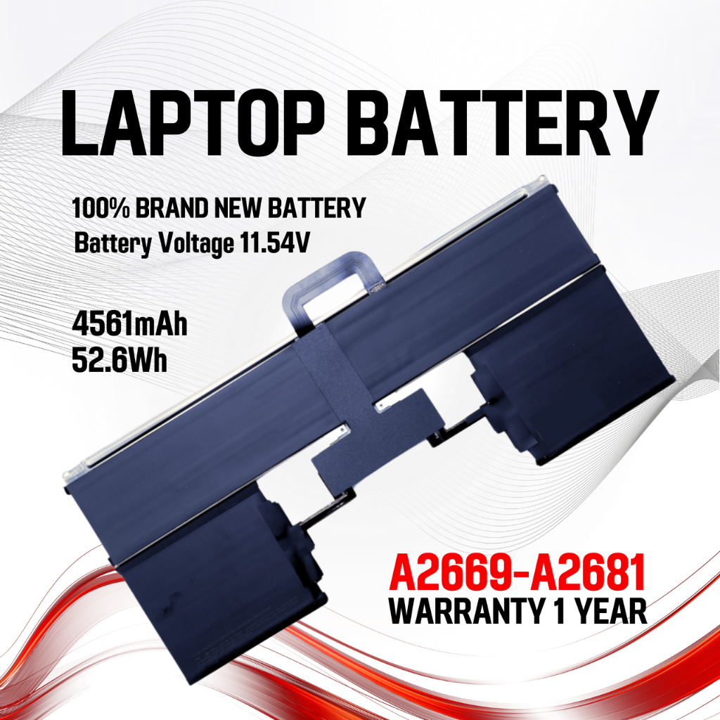 แบตเตอรี่แล็ปท็อป รุ่น A2669 13 นิ้ว A2681 (ปี 2022)