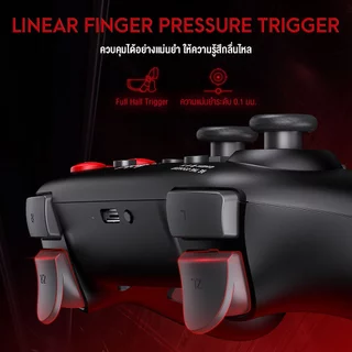 Onikuma Iruka Wireless Controller จอยเกม 3 ระบบ 2.4Ghz, Bluetooth และสาย ปุ่ม Hall Effect #Qoomart