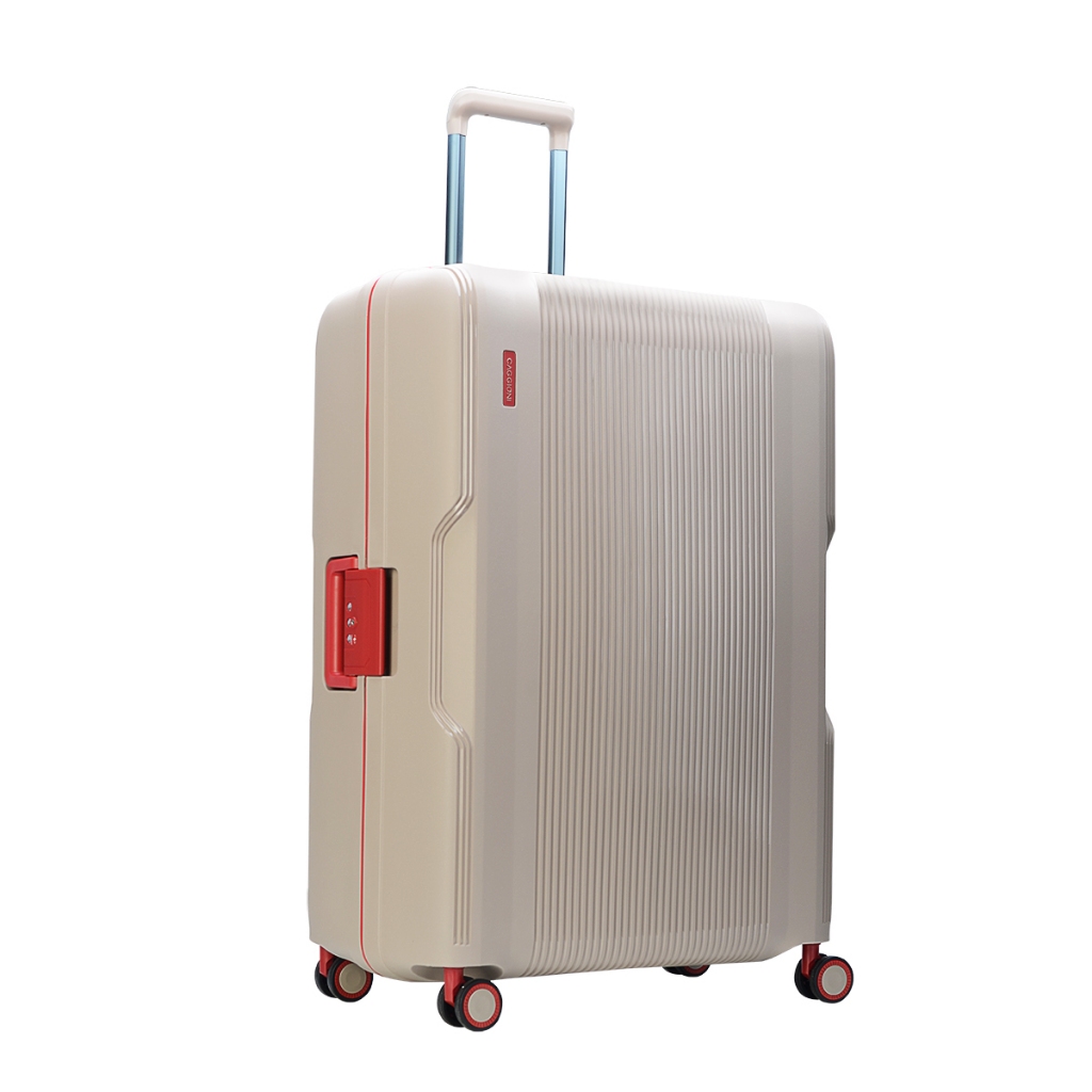 CAGGIONI กระเป๋าเดินทางล้อลาก แบบโครง รุ่นมาโคร C22011-13L - Light camel สีนู๊ด