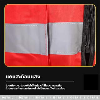 chishop เสื้อจราจรสะท้อนแสง 4กระเป๋ามีซิป เสื้อPVC กลางคืนมองเห็นได้ในระยะไกล