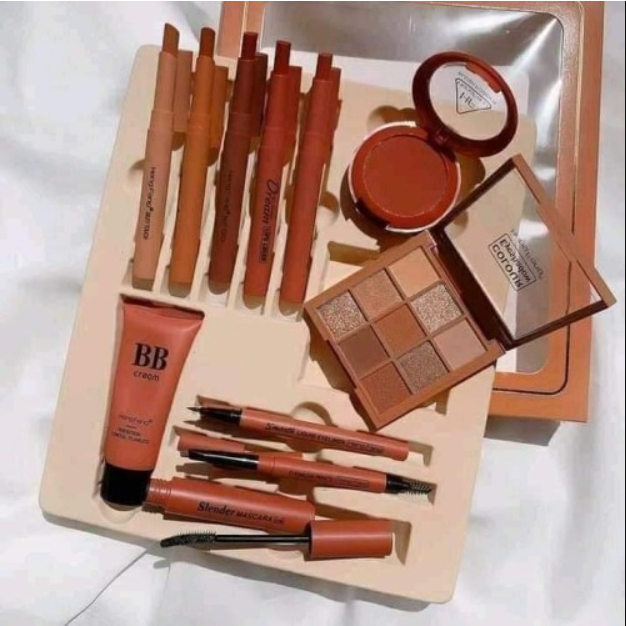 เซตแต่งหน้า Heng Fang โทนส้มอิฐ สุดคุ้ม แพคเกจดี สีสวยมาก No.9091E - รูปที่ 3