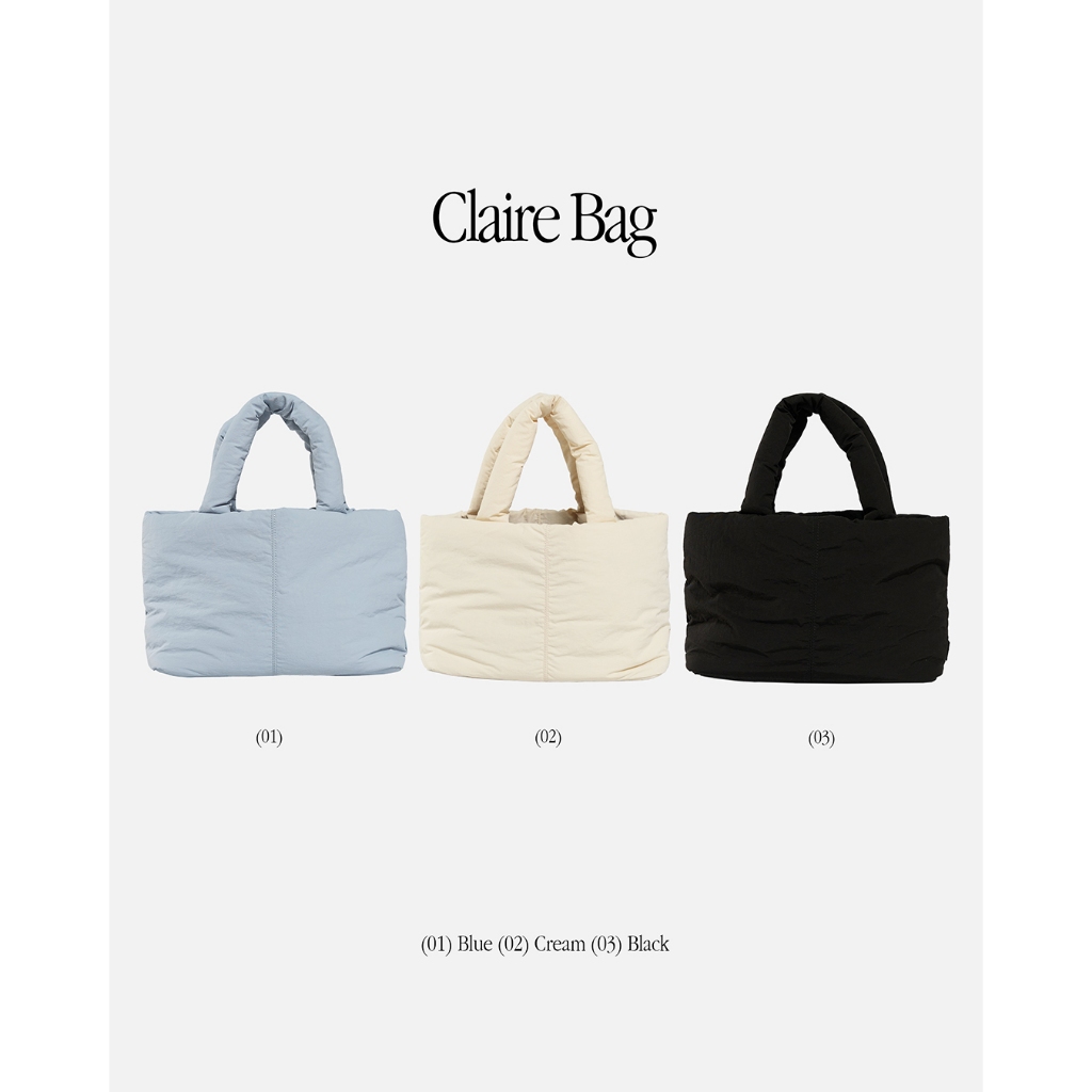 WHISPERWHITE - CLAIRE Bag กระเป๋าถือ ผ้าไนลอน บุนุ่ม