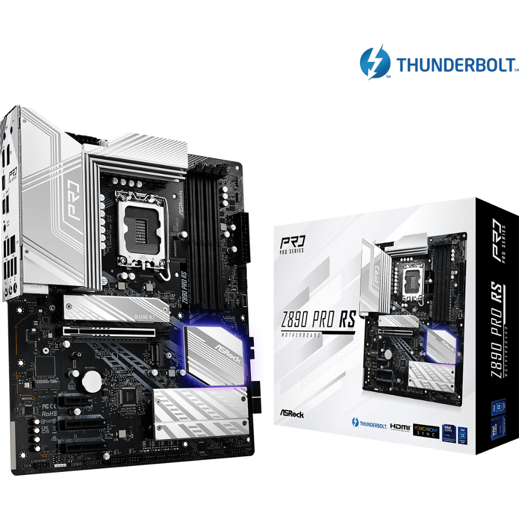 ASROCK Z890 Pro RS LGA1851 DDR5 HDMI,DisplayPort,Thunderbolt ATX