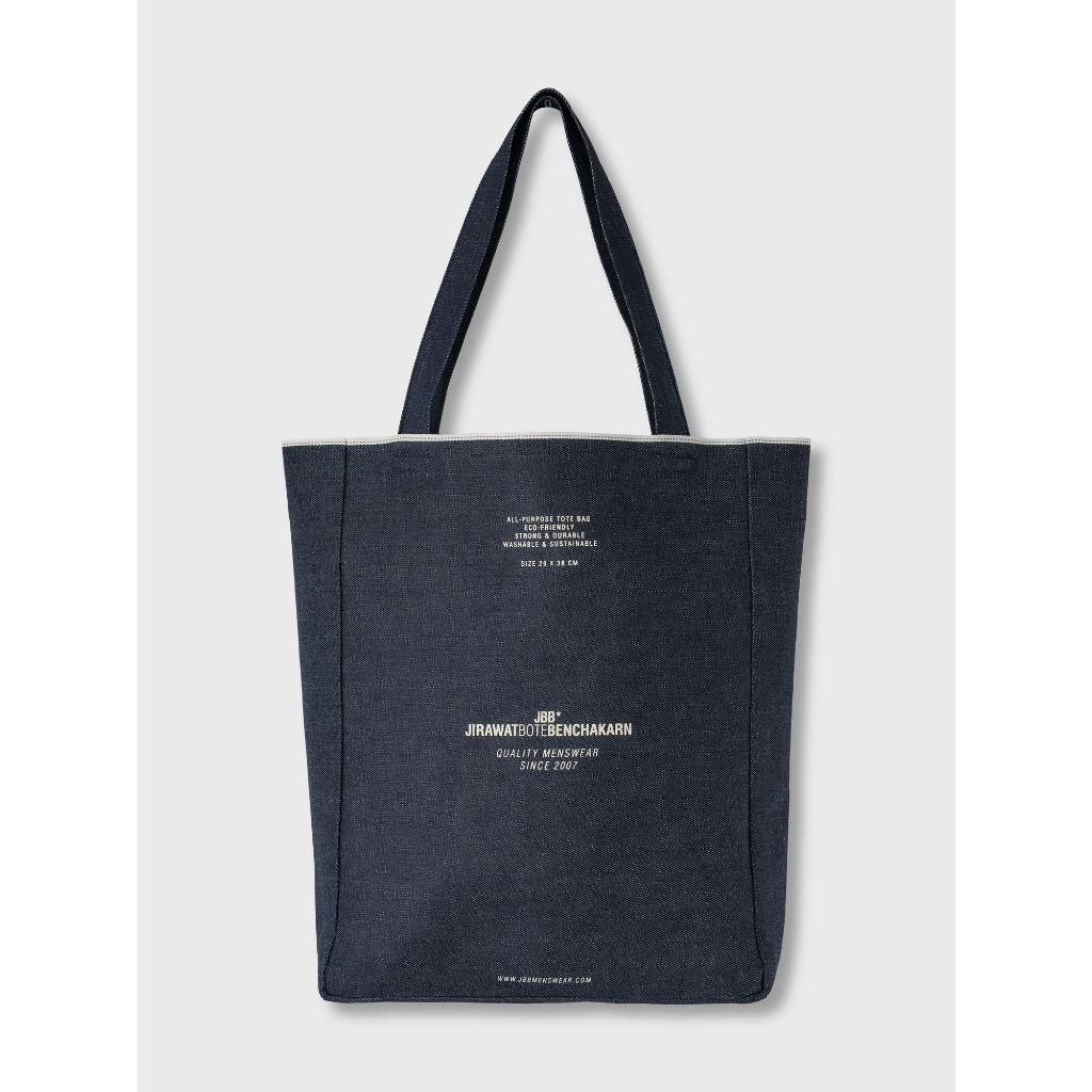 [JBB*] SELVEDGE DENIM TOTE BAG เจบีบี กระเป๋า ผ้าคอตตอนญี่ปุ่น ถุงผ้า สียีนส์เข้ม