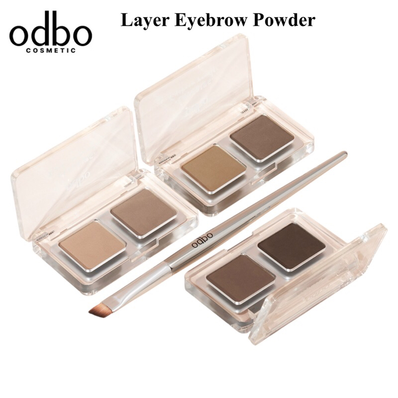 Odbo Layering Eyebrow Powder  โอดีบีโอ เลเยอร์ริ่ง อายบราว พาวเดอร์ ที่เขียนคิ้ว ชนิดฝุ่น ขนาด 2.6g 