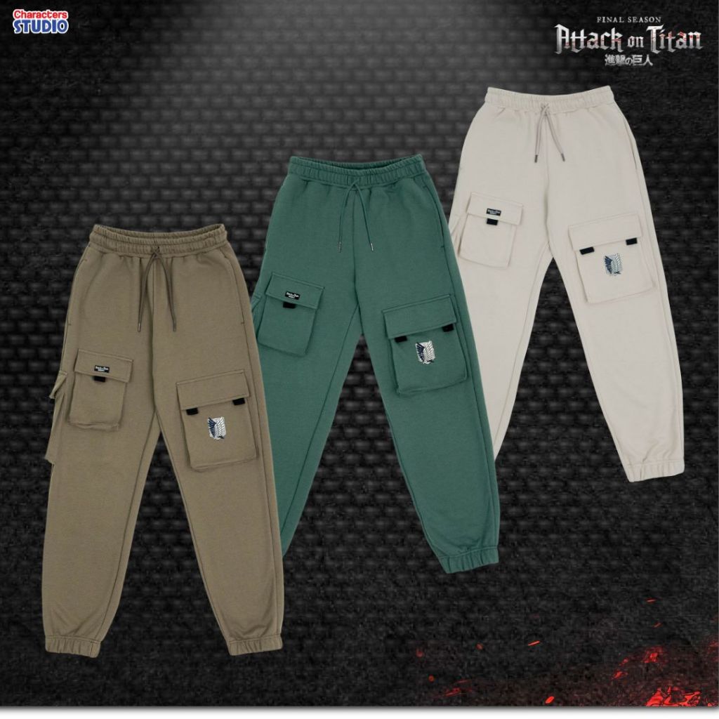 Attack on Titan  // Men Pants // - กางเกงขายาวผู้ใหญ่ ”ผ่าพิทพไททัน“ ลิขสิทธิ์แท้ ผ้านุ่มฟู มีความหนานุ่ม ยืดหยุ่น