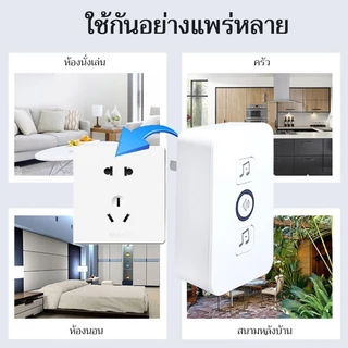 กริ่งประตูไร้สาย กันน้ำ ไม่ต้องใช้แบตเตอรี่ ใช้สำหรับบ้าน/ร้านค้า/สำนักงาน/อาหารเย็น