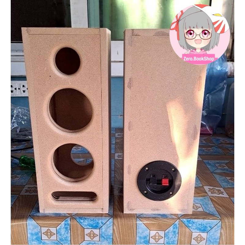 ตู้ลำโพงเสียงกลางDIY 3 นิ้ว 2 ดอก แหลม 2 นิ้ว 1 ดอก ,แท็ปลำโพงทรงกลม 2P (ราคาต่อ 1 ตู้)