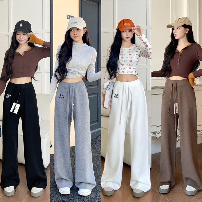 กางเกงไหมพรมปัก minmin