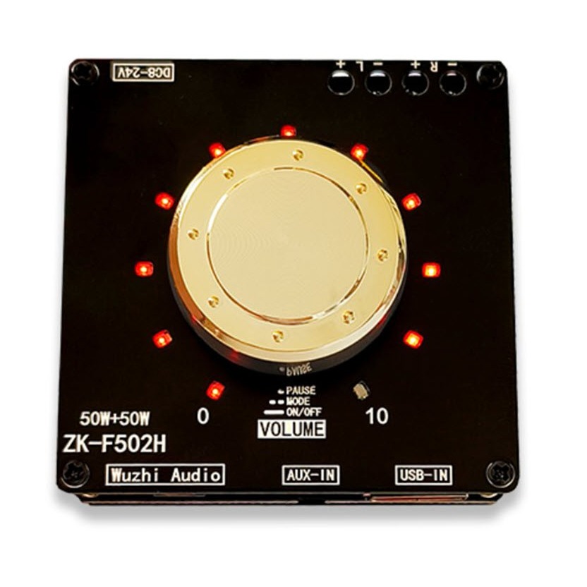 แอมป์จิ๋ว ZK-F502H F502H บอร์ดขยายเสียงสเตอริโอ บลูทูธ 5.1 TPA3116D2 50W+50W