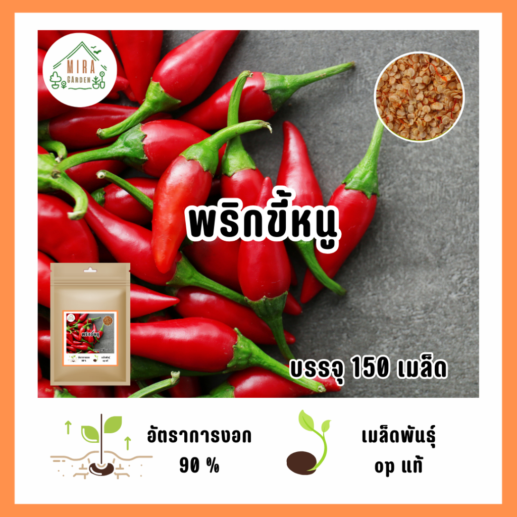 พริกขี้หนู 150 เมล็ด