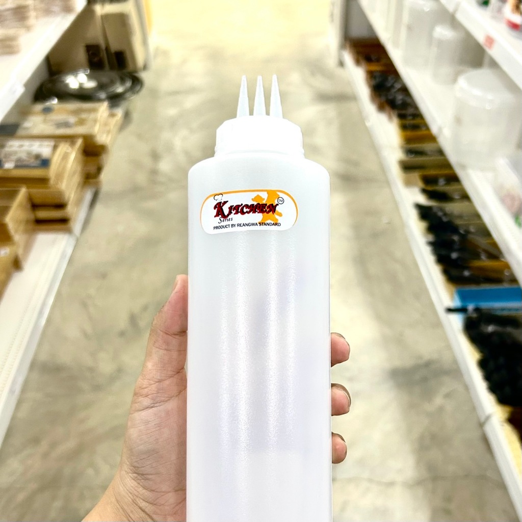 ขวดคัทซอพใหญ่ 3 รู  RW-9503+2 / 24 oz. / 700 ml.