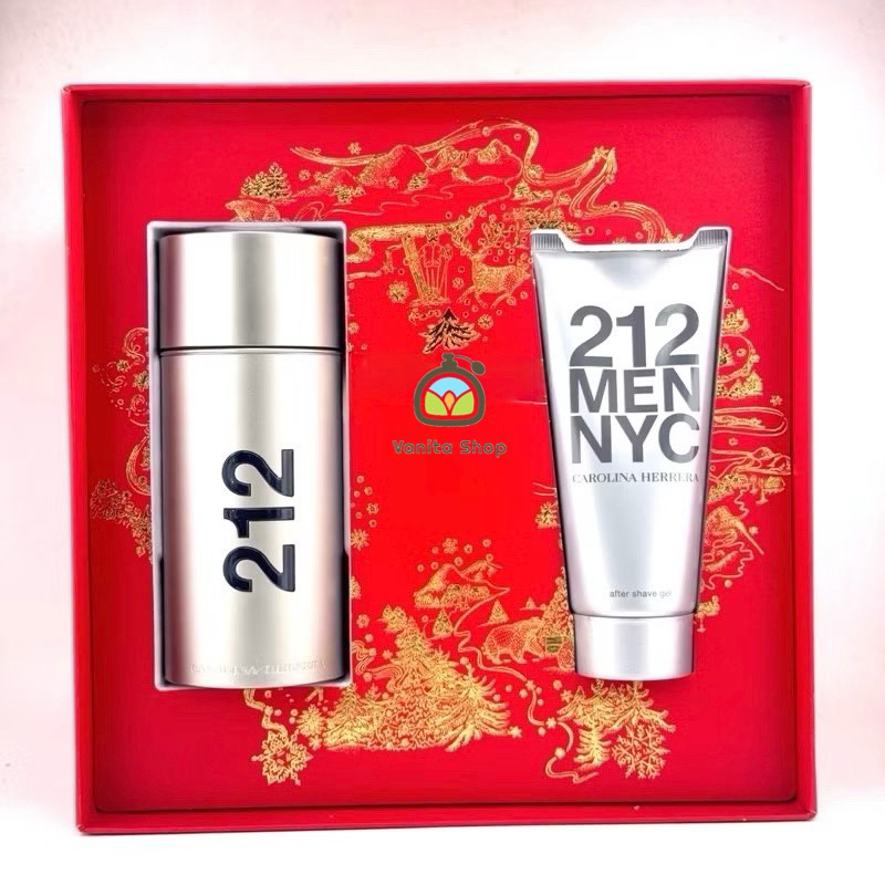 ชุดของขวัญ Gift set Carolina Herrera 212 Men NYC EDT 100 ml. + After Shave Gel 100ml