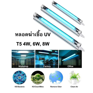 ชุดหลอดฆ่าเชื้อโรค UV T5 4W / 6W / 8W ยาว 14.5-29.8 ซม.ในน้ำ, ในอากาศ, สำหรับ บ่อเลี้ยงปลา, งานโรงพยาบาล