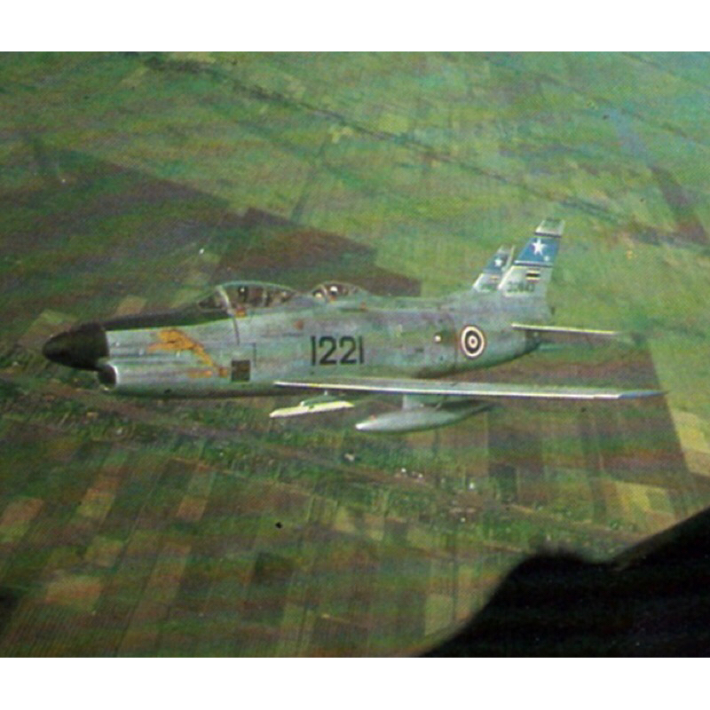 โมเดล เครื่องบินจำลอง เครื่องบินรบ ไทย F-86L Sabre ทอ.ไทย ขนาด 1/144 ยาวประมาณ 8.5ซม. ทำจากพลาสติก(1