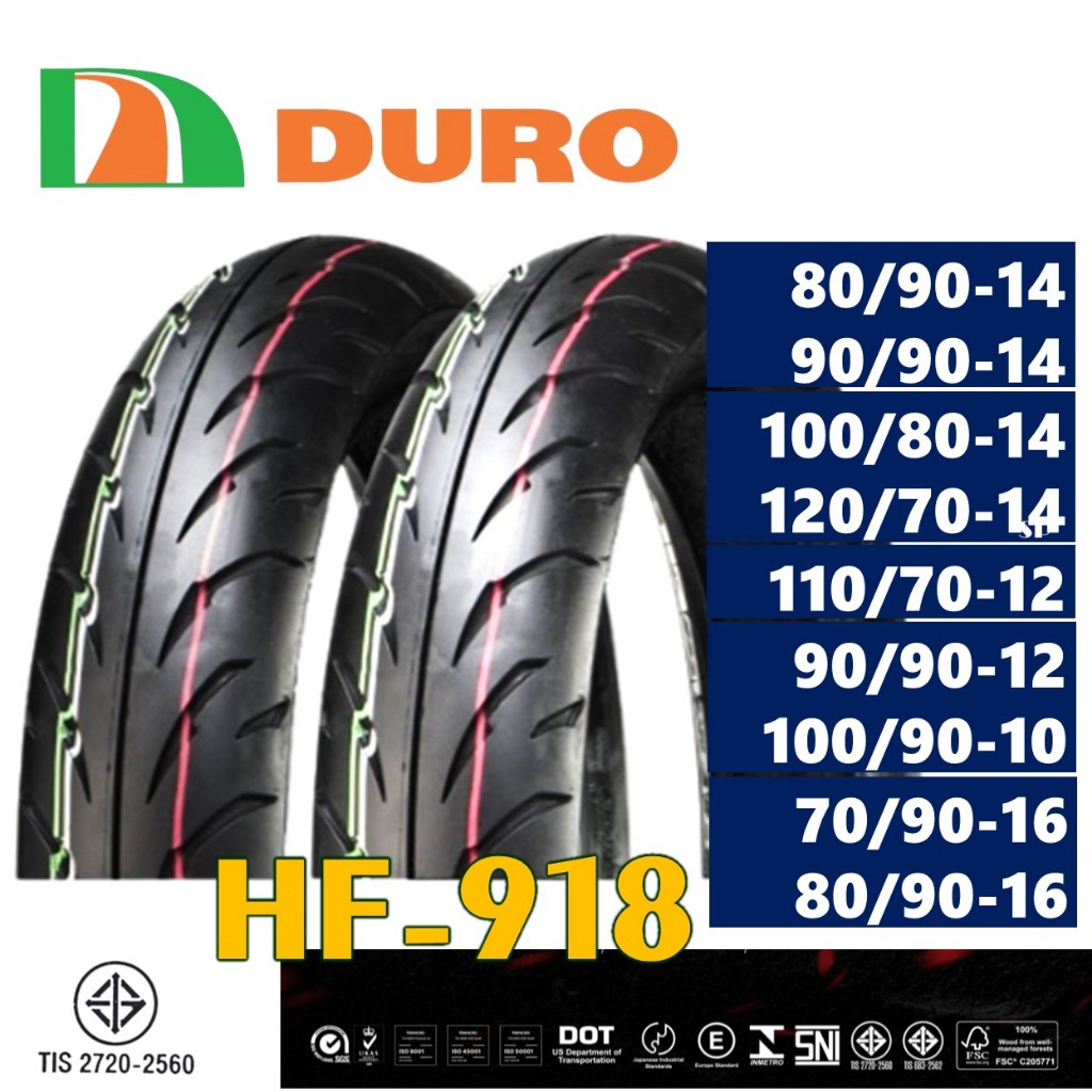 ยางนอก DURO ดูโร่ ยางขอบ 10-17 สําหรับ LEAD 125 , CLICK , PCX , NOUVO , GRAND FILANO , SCOOPY-i