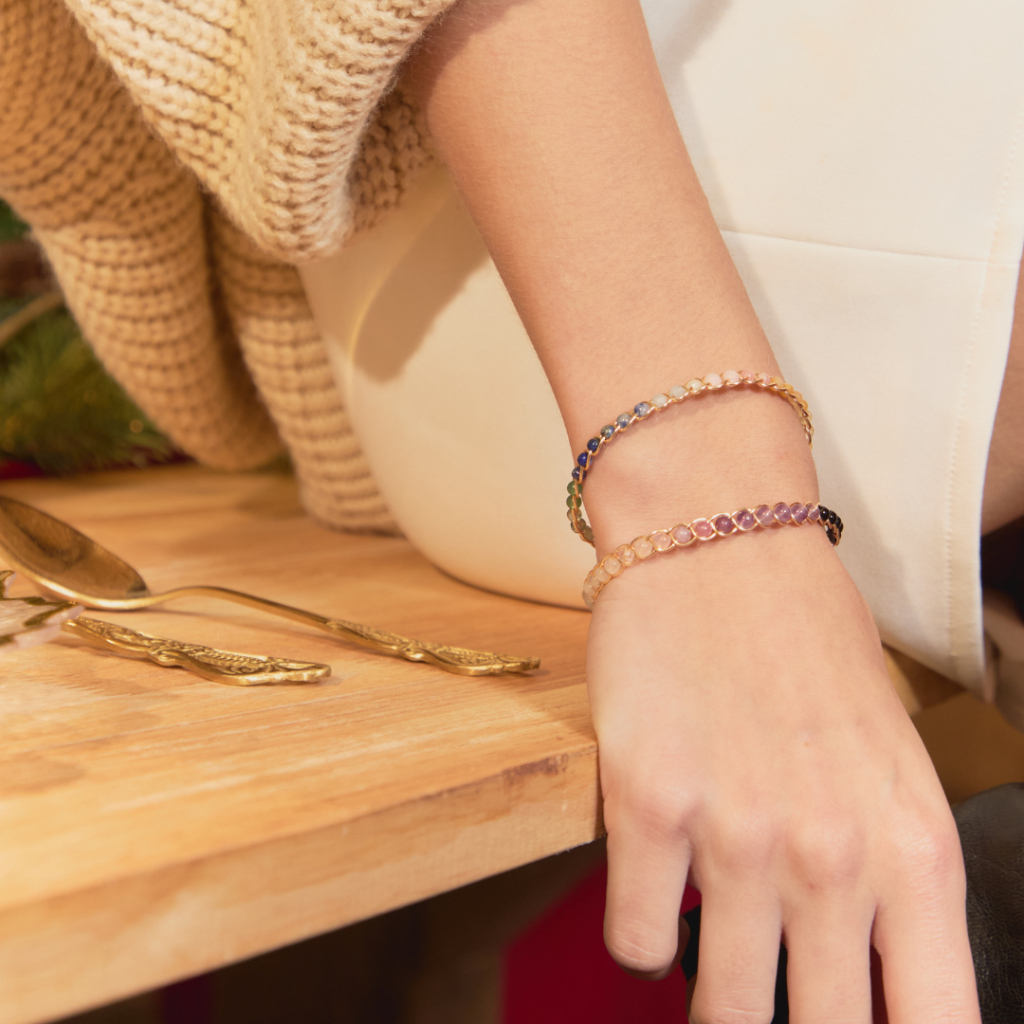 Circle Lucky Bracelets กำไลข้อมือหินนำโชค หินมงคล DIY - รูปที่ 2