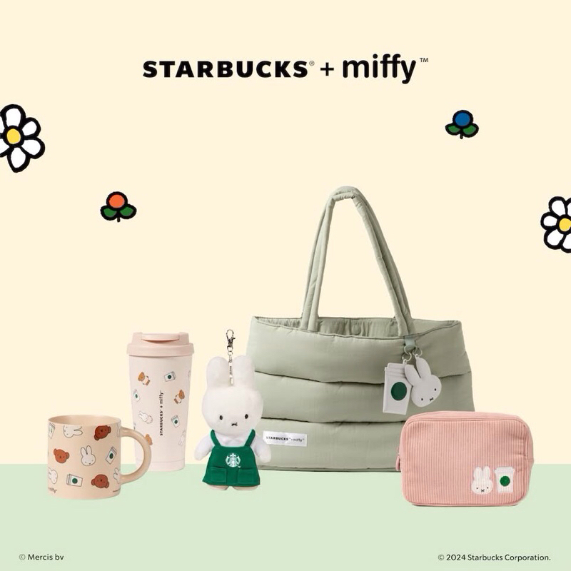 ⭐️Starbucks x Miffy⭐️Miffy Collection⭐️Miffy Tumbler Mug Tote