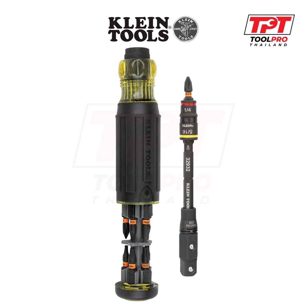 Klein Tools ไขควง KNECT 16-in-1 Impact Rated Hybrid Screwdriver / Nut Driver (32516HD)