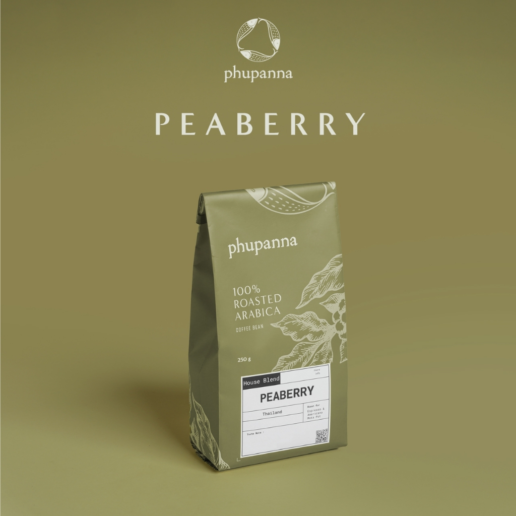 กาแฟพีเบอรี่ 250 กรัม - คั่วกลางล้วน