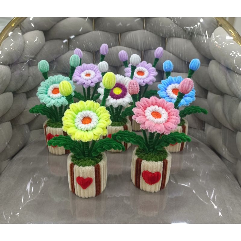กระถางดอกไม้สวยๆ น่ารักๆ ตั้งประดับโต๊ะทำงานหรือให้เป็นของขวัญได้
