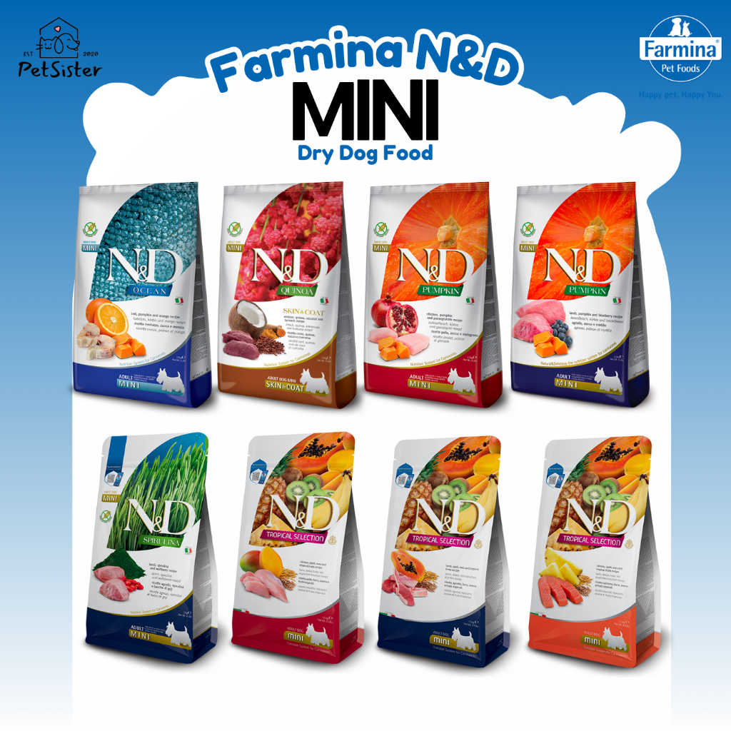 Farmina N&D MINI Dry Dog Food อาหารสุนัขพันธุ์เล็กเกรดพรีเมี่ยม x Petsister