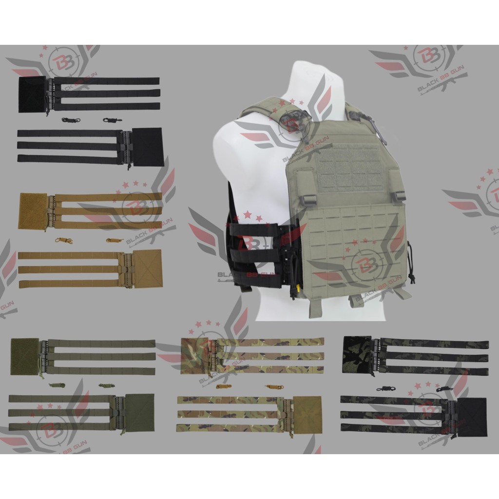 ชุดเซ็ตปลดเสื้อเกราะไว ชุดสายโอบ-ปลดไว (Vest single point quick release Mesh Cummerbund) ตชด. เดินป่า ตำรวจ ทหาร