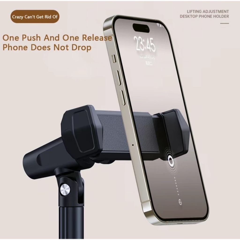 ขาตั้งโทรศัพท์แบบยืดหดได้ ที่วางมือถืออเนกประสงค์ ขาตั้งกล้อง ที่จับมือถือ หมุนได้360องศา แข็งแรง T8 - รูปที่ 4