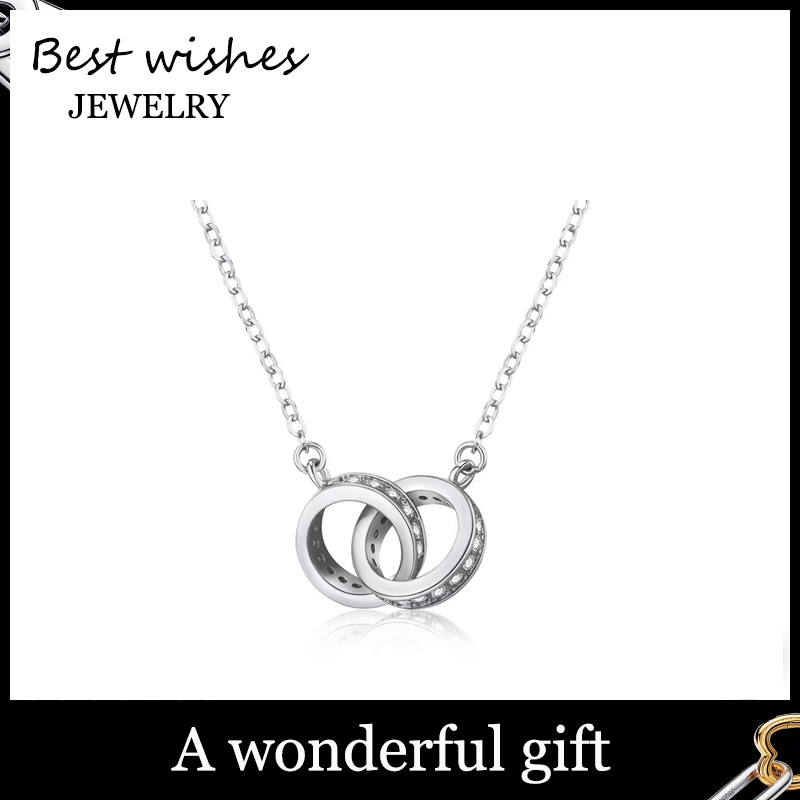 WG Jewelry สร้อยคอเพชร สร้อยคอแฟชั่น สร้อยคอทองคำขาว WG-X013 สร้อยคอจี้นำโชค