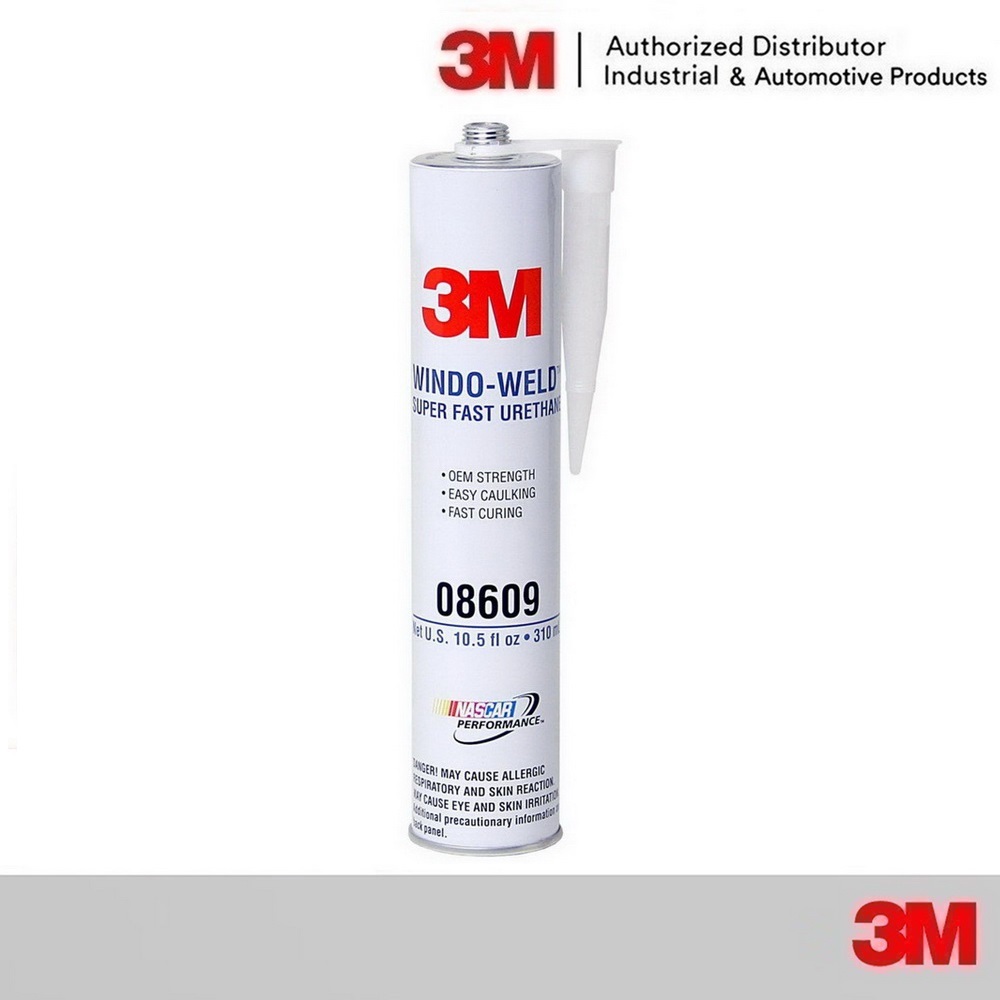 กาวสำหรับติดกระจกรถ สีดำ 3M 08609 Window-Weld Super Fast Urethane Black Cartridge - 10.5 fl oz.