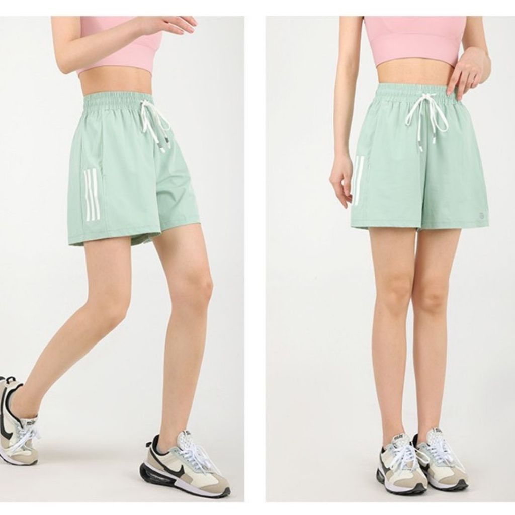 Braclothes#L716 กางเกงออกกำลังกายขาสั้น มีกระเป๋า มีซับใน