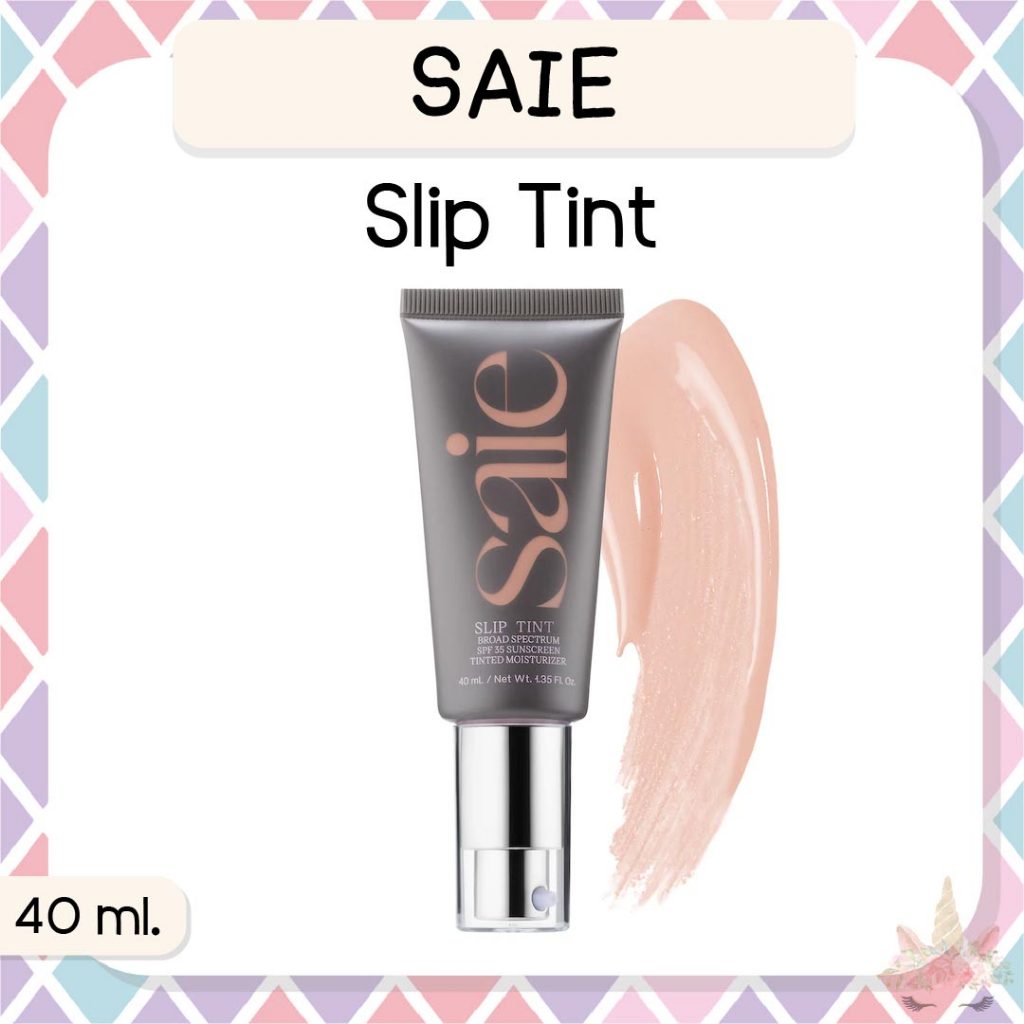 *พร้อมส่ง/ของแท้ * Saie Slip Tint Tinted Moisturizer Sheer Coverage SPF35 40 ml.