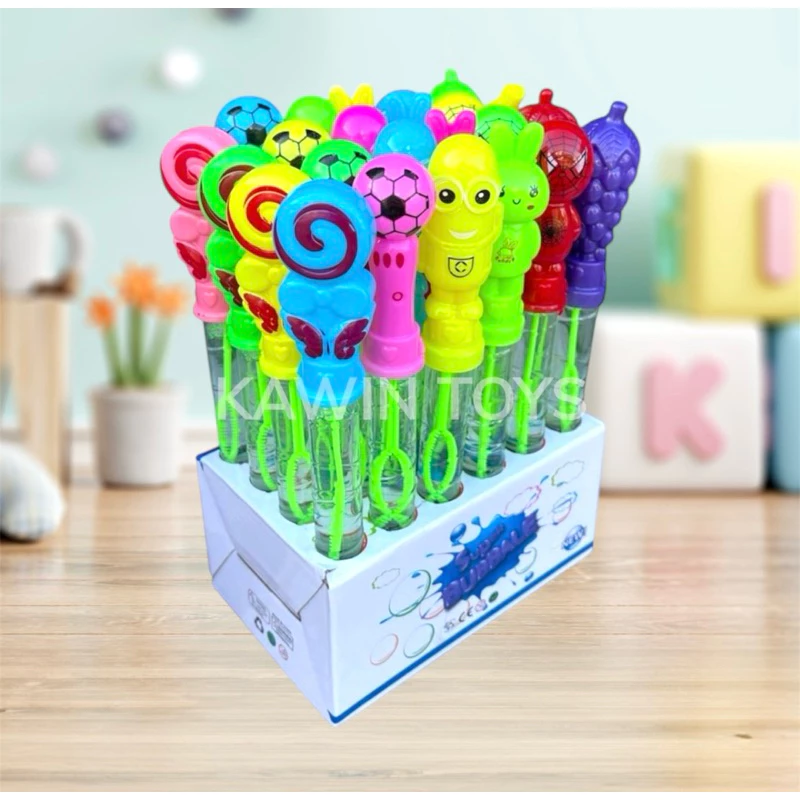 ของเล่น เป่าฟอง ขนาด 2*25ซม. (ราคา 150บาท ยก Box 24เเท่ง) คละเเบบ คละสี
