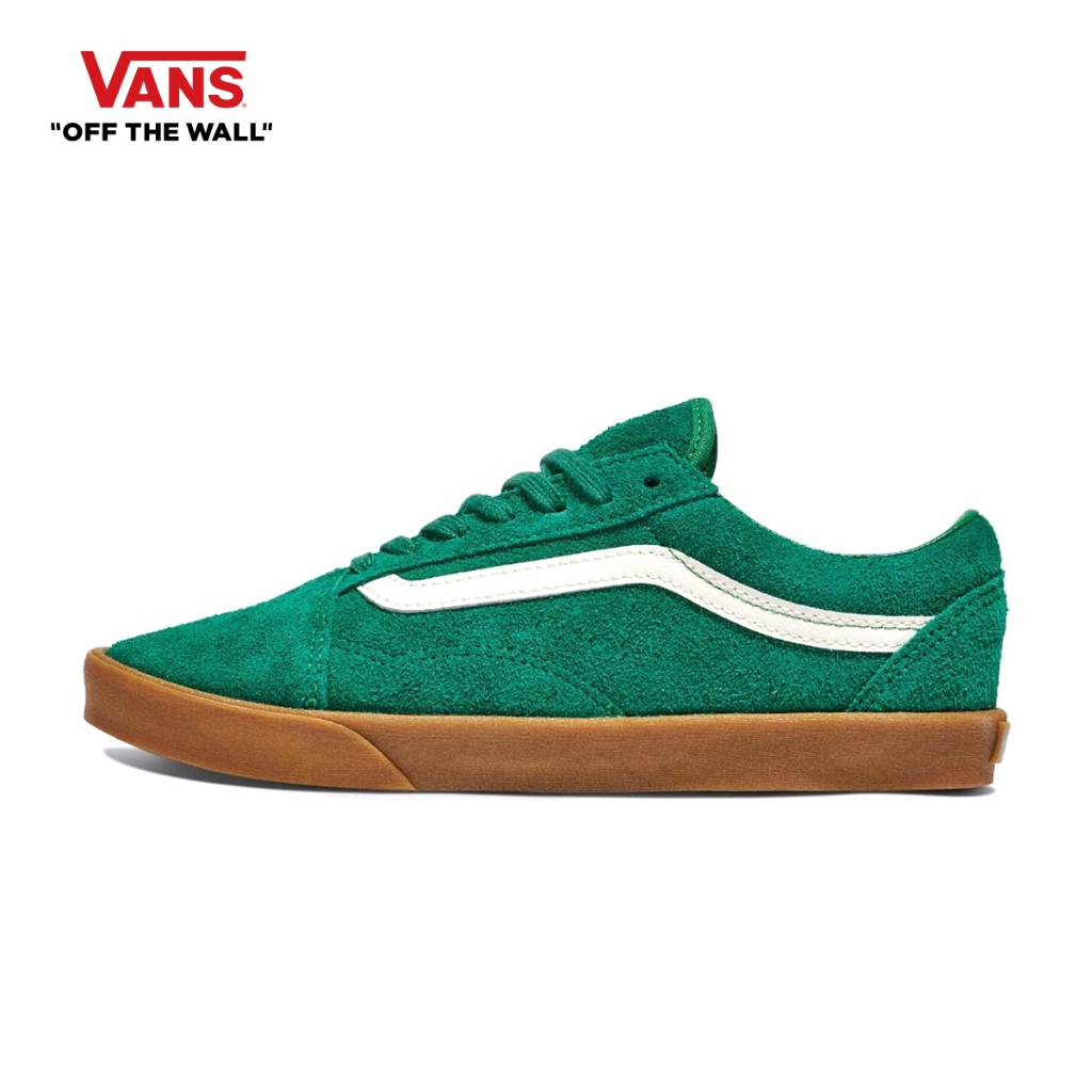 VANS OLD SKOOL LOWPRO - GREEN/GUM รองเท้า รองเท้าผ้าใบ ผู้ชาย ผู้หญิง