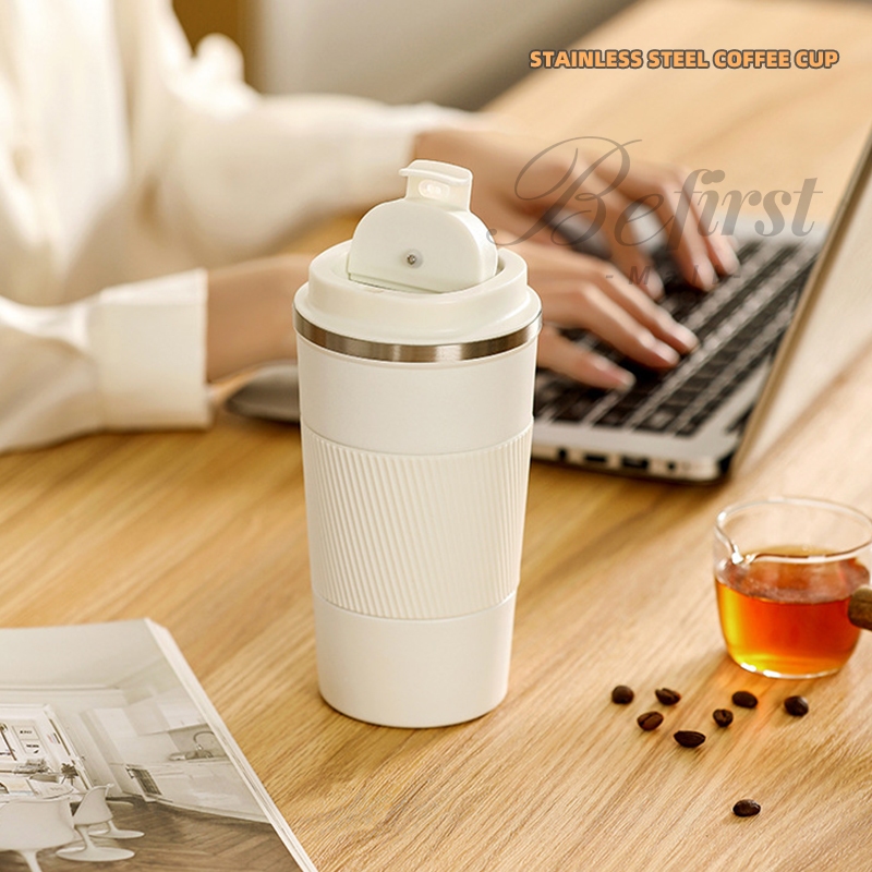 แก้วกาแฟมินิมอล น่ารัก Coffe cup เก็บร้อน เก็บเย็น แก้วกาแฟ 380ml. กระติกน้ำสแตนเลส 304 VACUUM CUP B0175