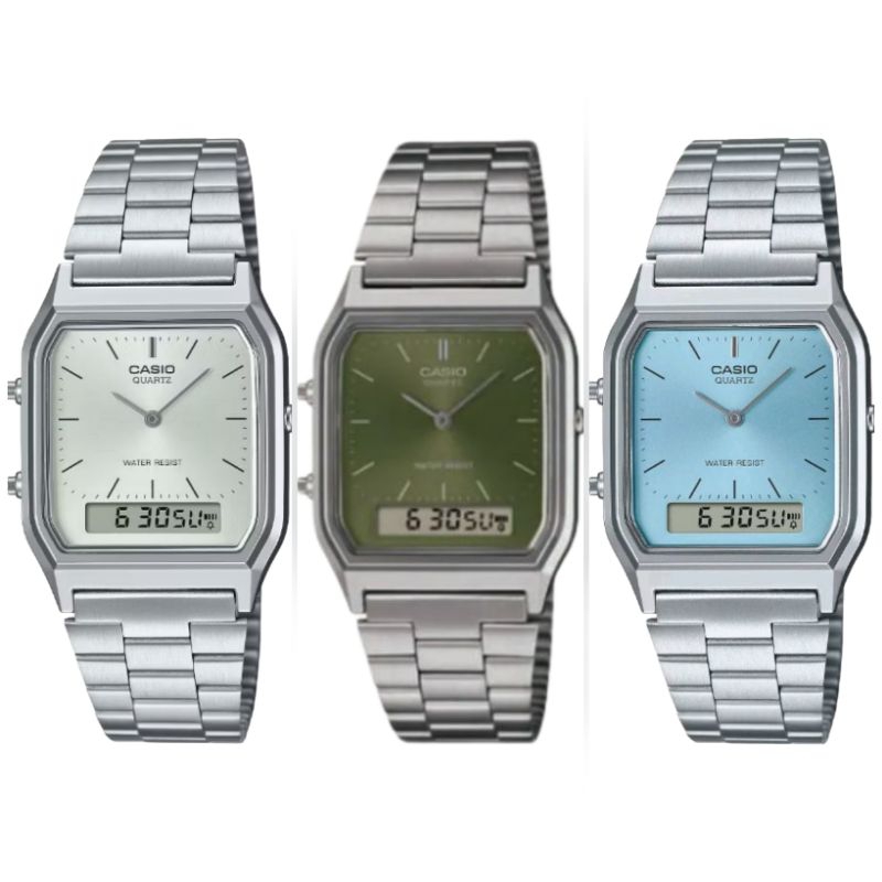 CASIOนาฬิกา2ระบบรุ่นAQ-230 ของแท้รับประกัน 1ปี