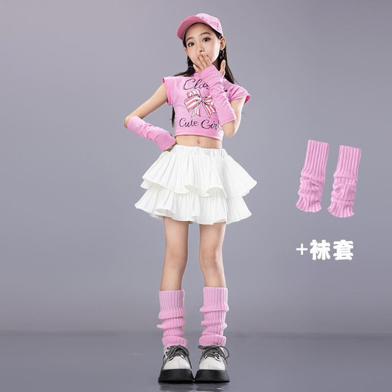 (พร้อมส่งในไทย) ชุดแต่งกายแจ๊สแดนซ์ ชุดเชียร์ลีดเดอร์สำหรับเด็กผู้หญิง - รูปที่ 2