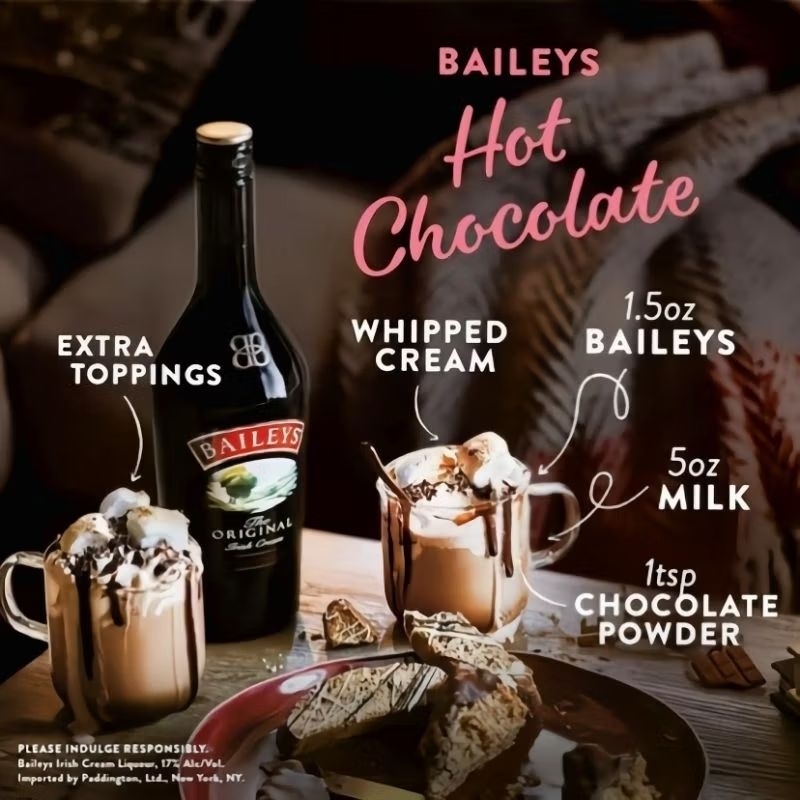 BAILEY'S (ORIGINAL,ESPRESSO) 750ML,1L เหมาะสำหรับเบเกอรี่และเครื่องดื่ม