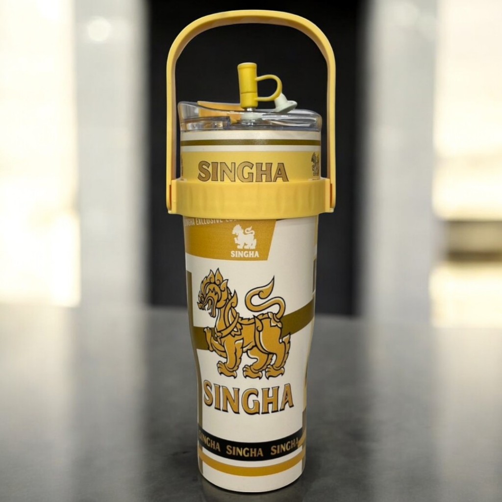 กระบอกน้ำเก็บความเย็น ขนาด1200 ml ใหญ่จุใจลายใหม่ไม่ซ้ำใครแน่นอน มาพร้อมหูหิ้ว เก็บความเย้น 8-16 ชั่วโมง สแตนเลส304 พร