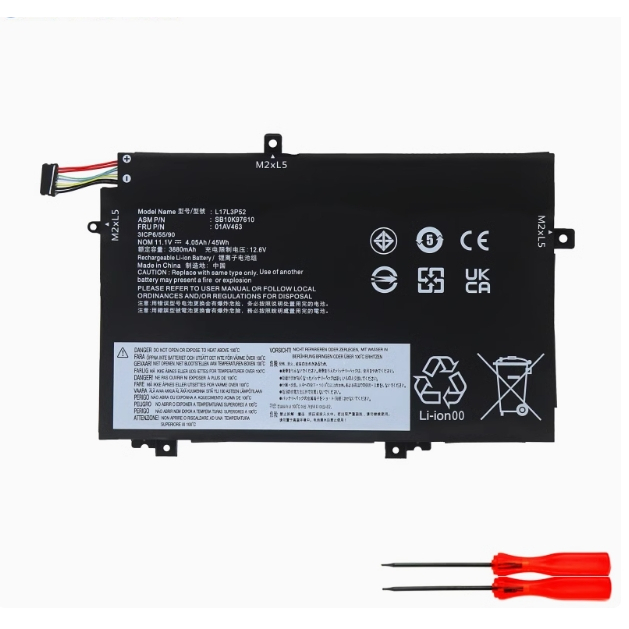 สำหรับ Lenovo Thinkpad L14 L480 L490 L580 L17C3P52 L17M3P53 4 แบตเตอรี่