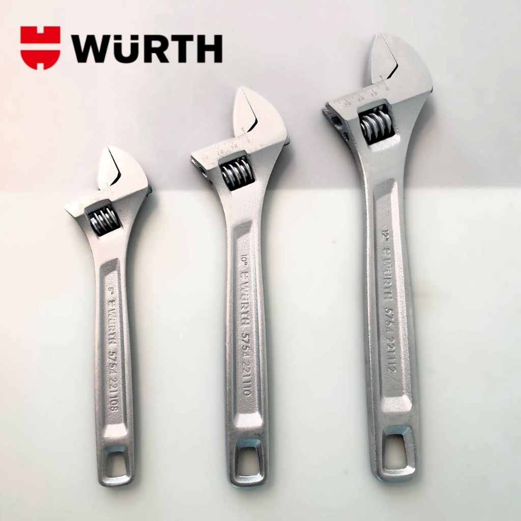 Wurth ประแจเลื่อน กุญแจเลื่อน ขนาด 8, 10, 12 นิ้ว